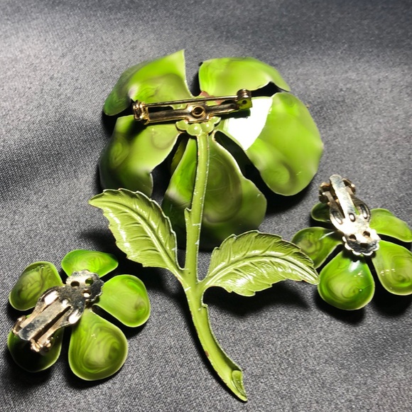 Vintage Earring and Pin Set - Picture 2 of 3